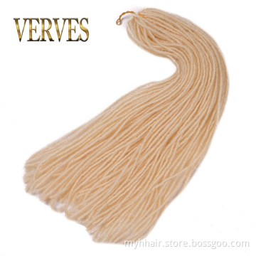 Dreadlocks Hair Extension 18 inch 54 roots/piece Black brown twist braid Crochet Braids Synthetic Braiding Hair for Women